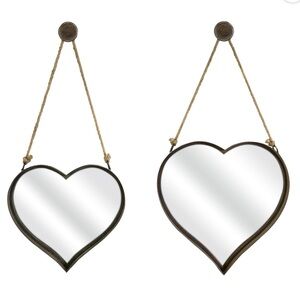 Heart-Shaped Wall Mirror with Black Frame